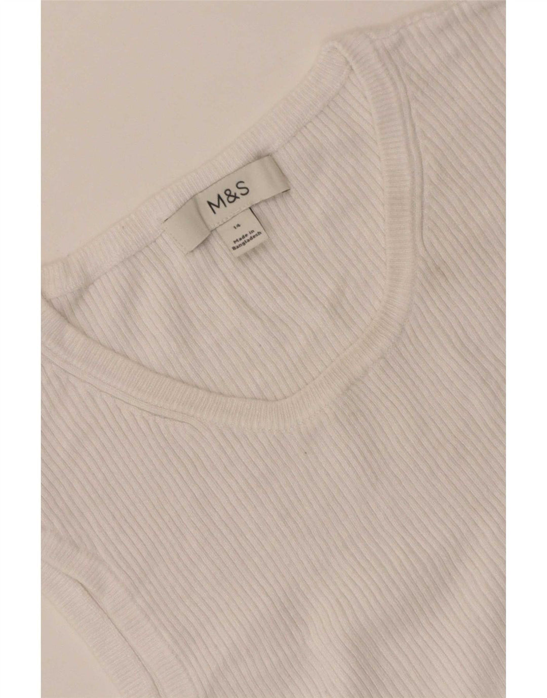 Marks & Spencer Womens Vest Top UK 14 Medium White
