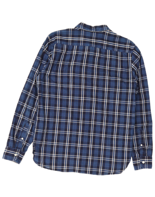 Levi's Mens Shirt Medium Navy Blue Check Cotton