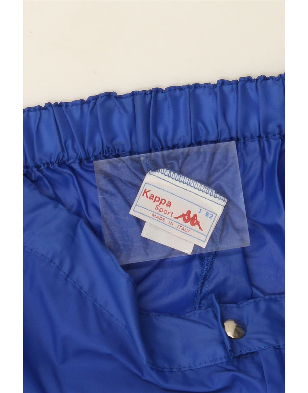 KAPPA Mens Graphic Waterproof Trousers IT 52 Large Blue Colourblock