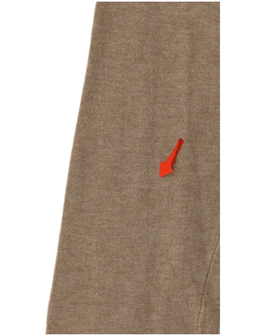 Zara Womens V-Neck Jumper Sweater UK 12 Medium Beige Rayon