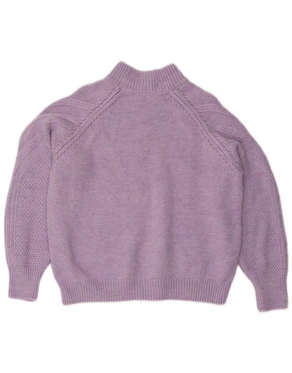 Marks & Spencer Womens Turtle Neck Jumper Sweater UK 14 Medium Purple