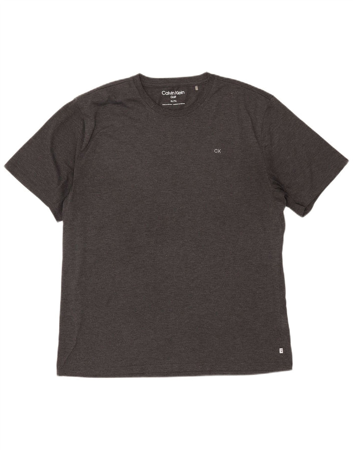 Calvin Klein Mens T-Shirt Top XL Grey Polyester