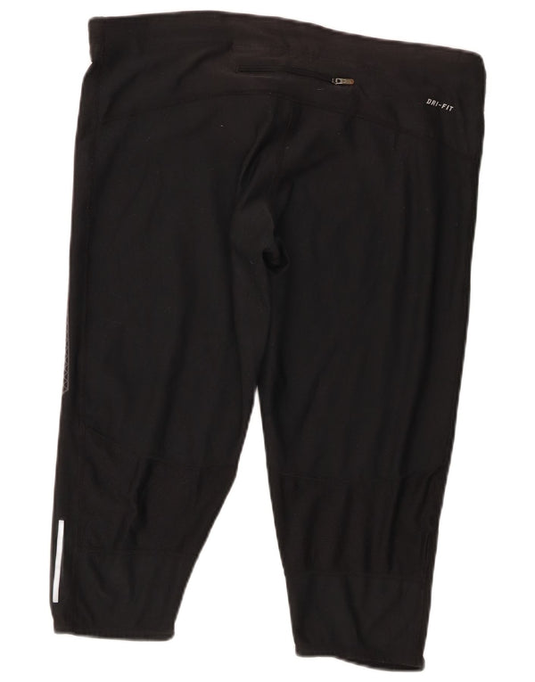 Nike Womens Dri Fit Capri Leggings XL Black Polyester Sports