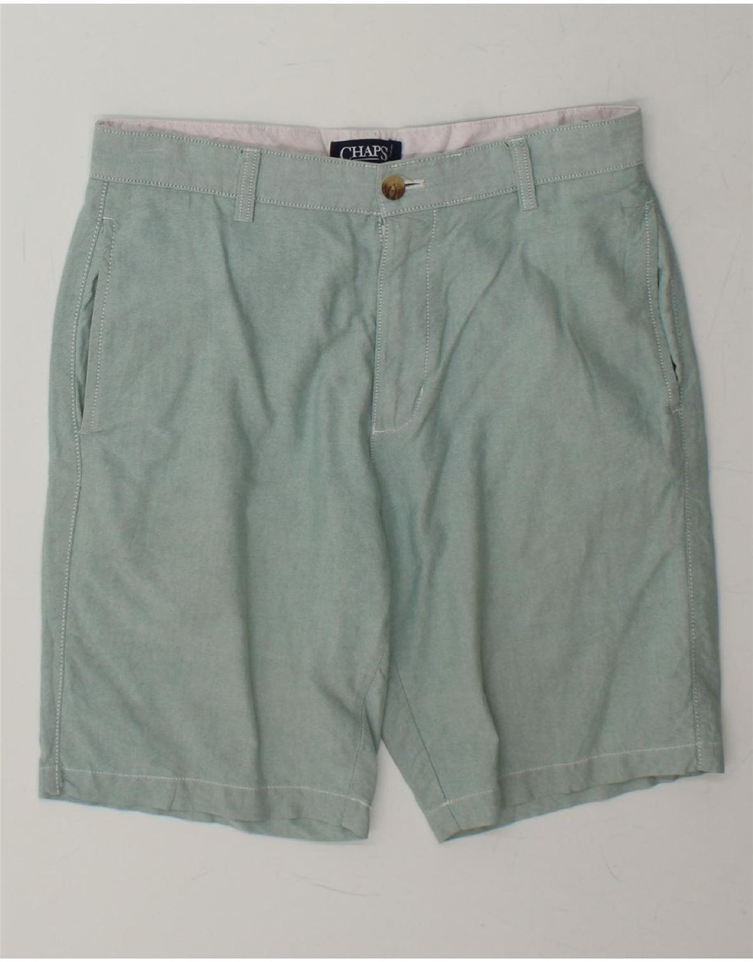 CHAPS Mens Chino Shorts W30 Medium Green Cotton Vintage Chaps and Second-Hand Chaps from Messina Hembry 