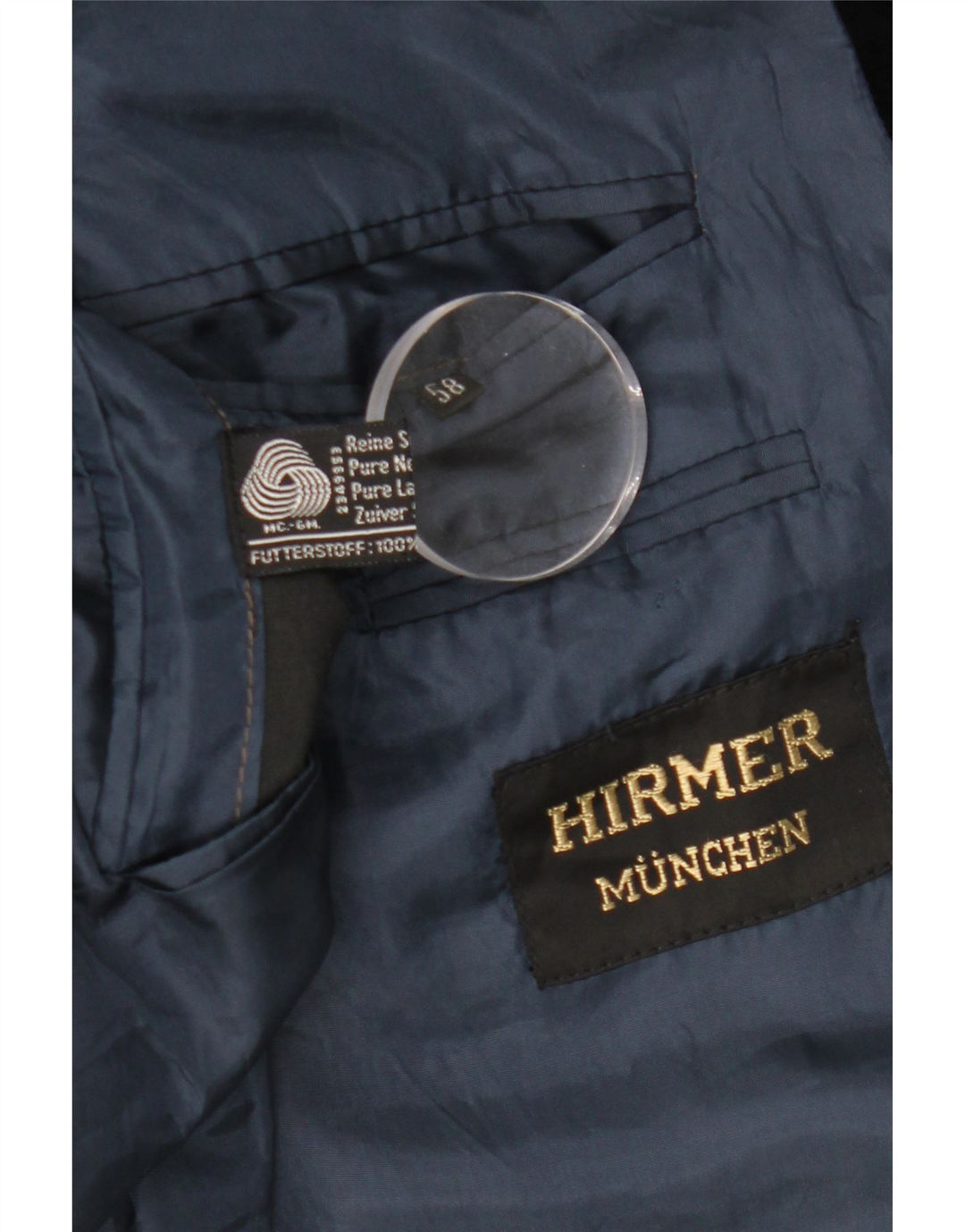 Vintage Womens Longline Blazer Jacket UK 14 Medium Navy Blue Colourblock