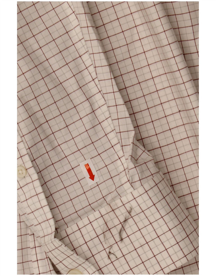J. CREW Mens Slim Shirt Size 17 1/2 XL White Check Cotton