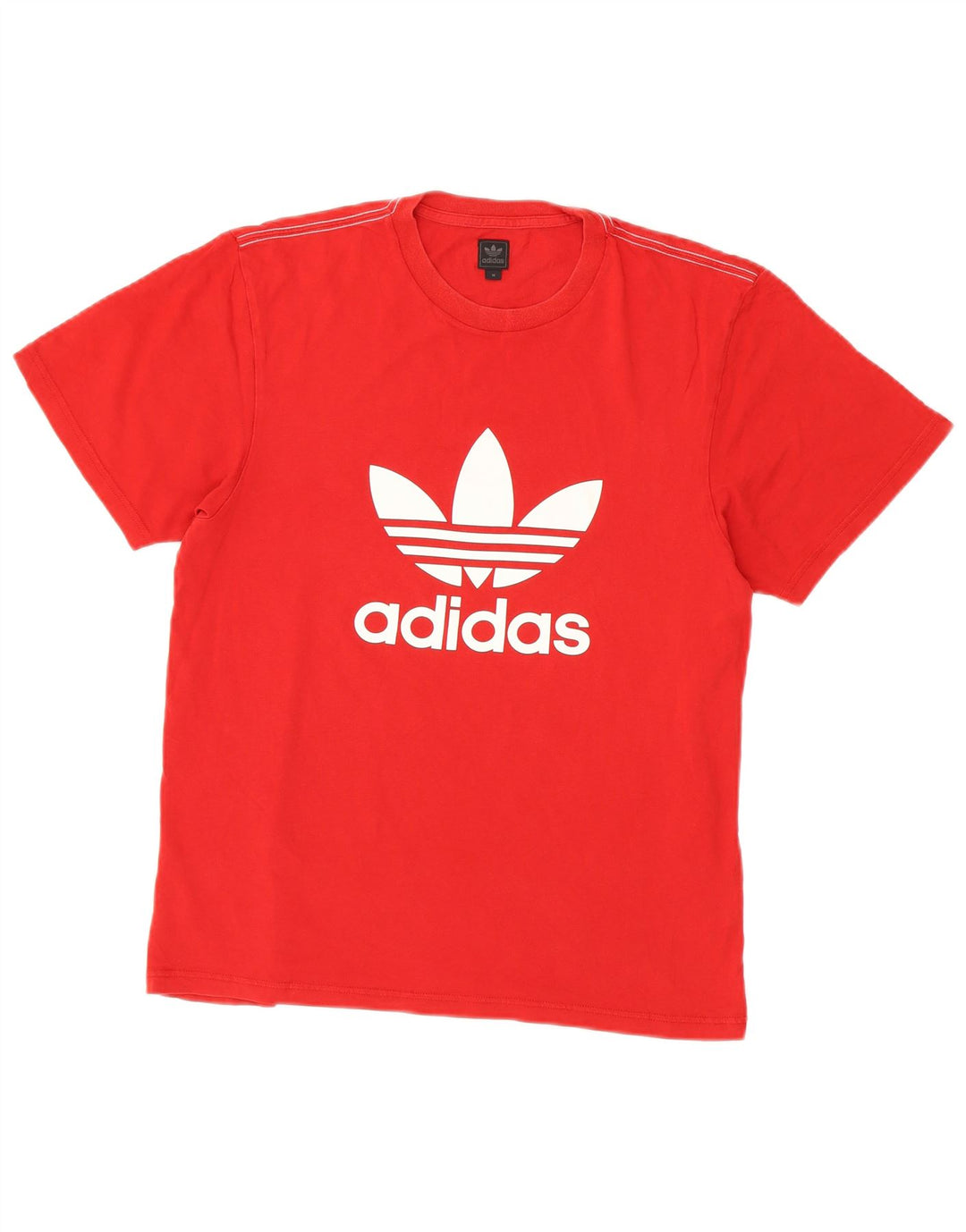 Adidas Mens Graphic T-Shirt Top Medium Red Cotton