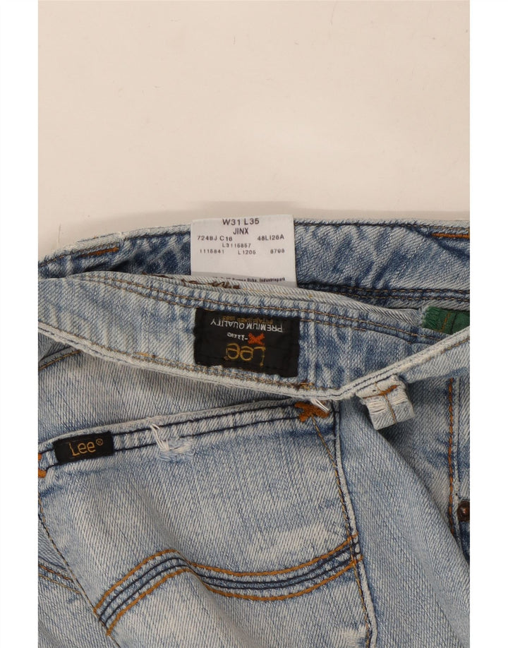 LEE Womens Jinx Distressed Bootcut Jeans W31 L35 Blue Cotton