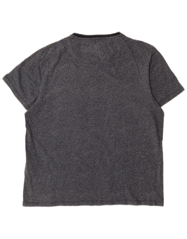 Ted Baker Mens T-Shirt Top Size 4 Large Navy Blue Flecked Cotton