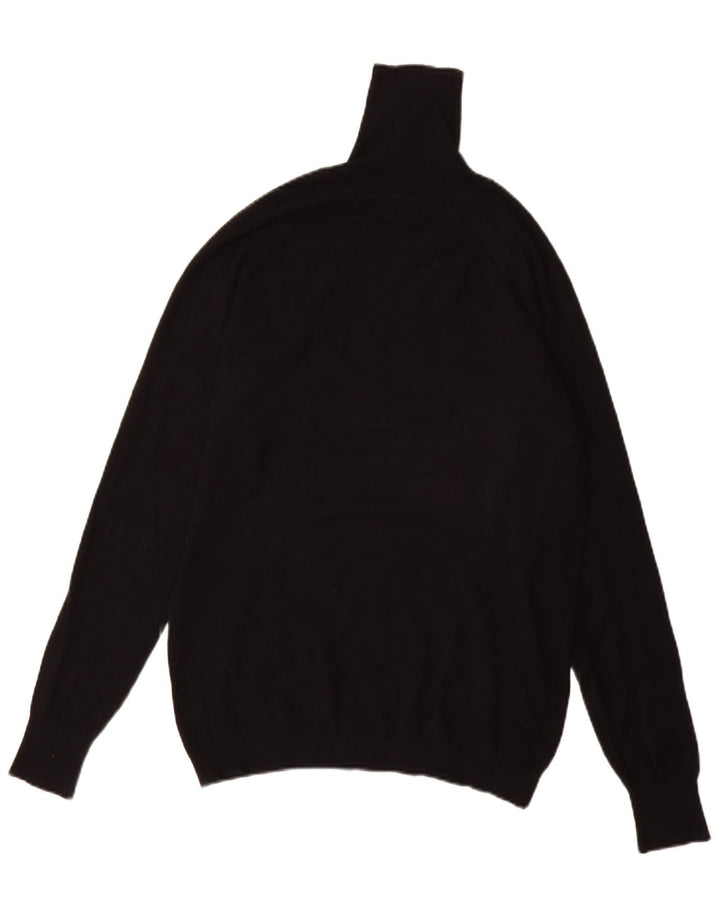 Zara Mens Roll Neck Jumper Sweater Medium Black