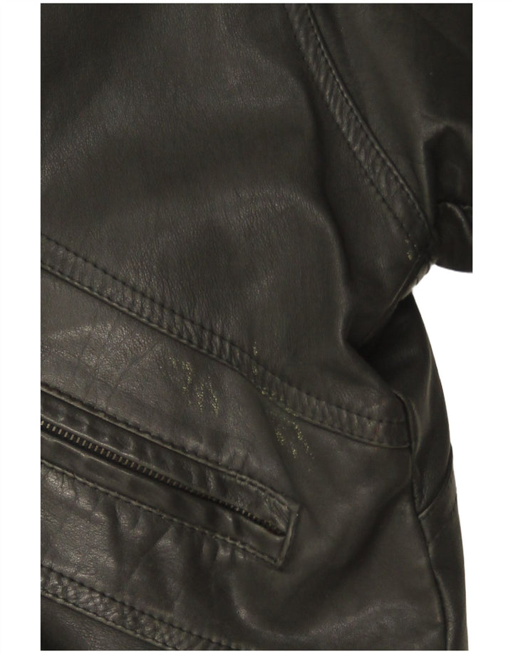 Vintage Mens Leather Jacket UK 42 XL Black