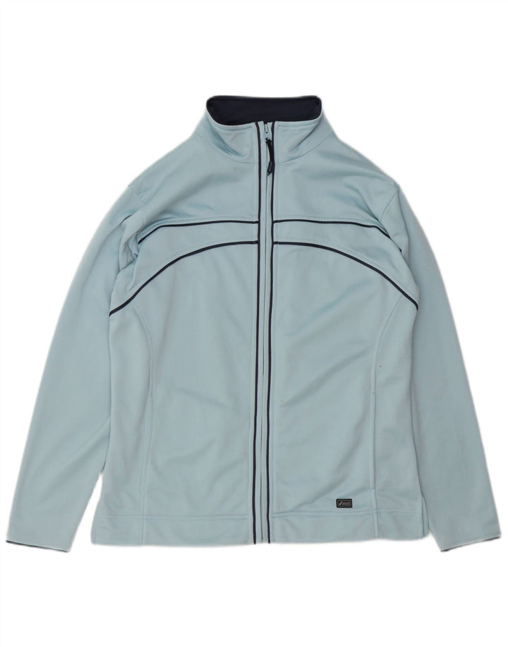 Asics Mens Tracksuit Top Jacket Medium Blue Polyester