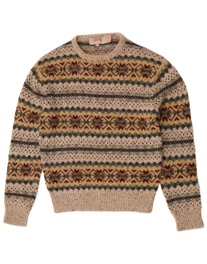 French Connection Womens Crew Neck Jumper Sweater UK 14 Medium Beige