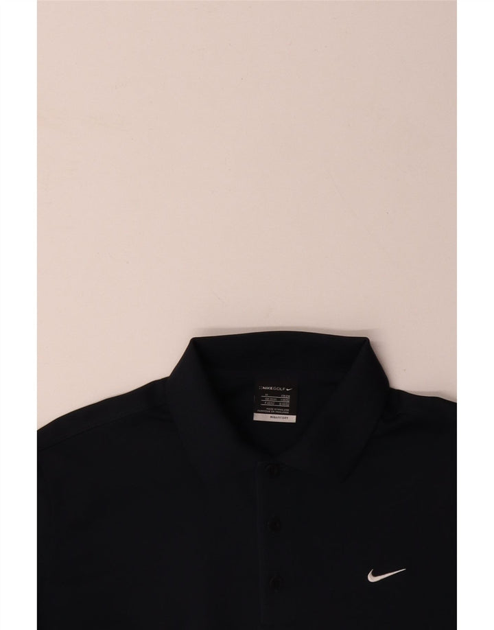 NIKE Mens Polo Shirt Medium Navy Blue