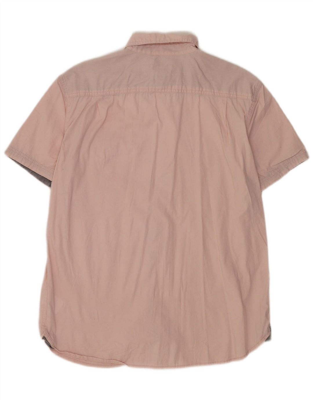 Lee Mens Short Sleeve Shirt Large Pink Cotton