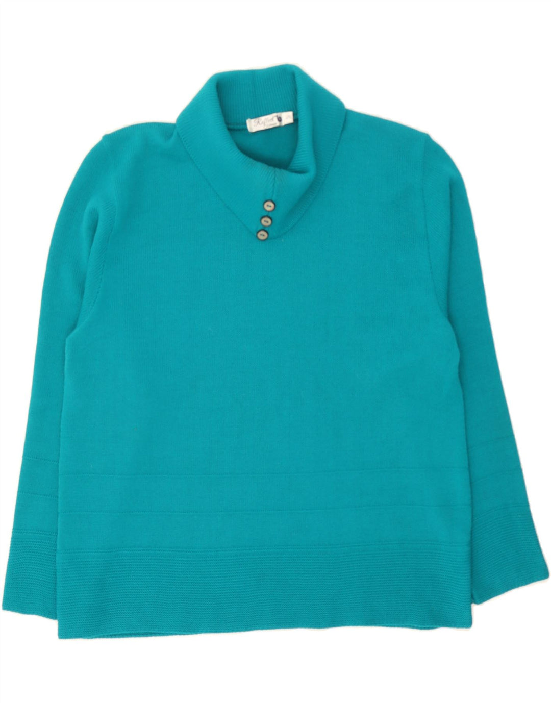 REFLECT Womens Roll Neck Jumper Sweater UK 16 Large Blue Acrylic Vintage Reflect and Second-Hand Reflect from Messina Hembry 