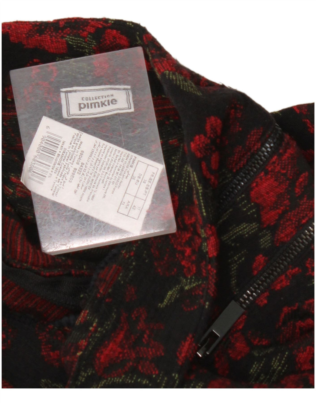 PIMKIE Womens High Waist Mini Skirt IT 42 Medium W26 Red Floral Cotton