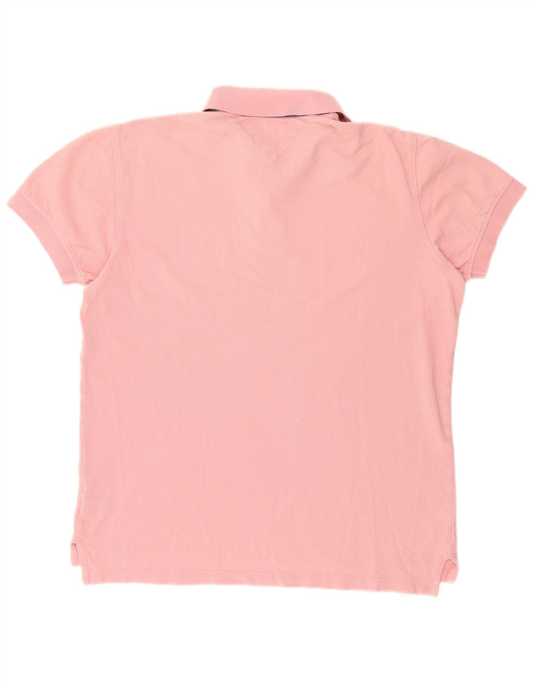 TOMMY HILFIGER Mens Polo Shirt Medium Pink Cotton