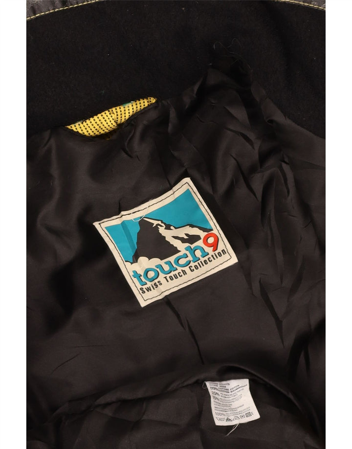 VINTAGE Womens Windbreaker Jacket UK 14 Medium Yellow Colourblock Cotton