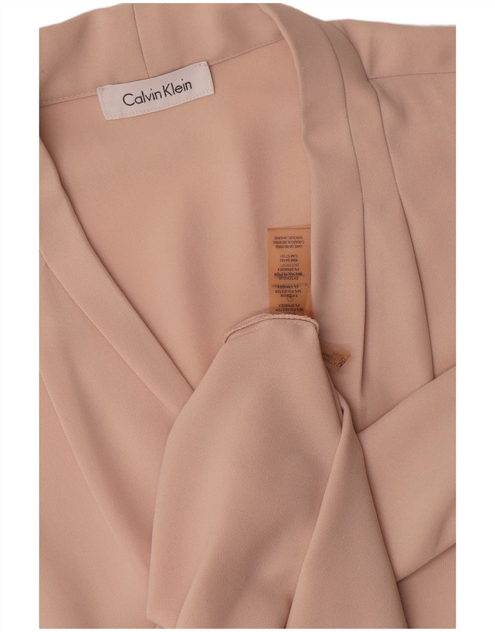 Calvin Klein Womens Sleeveless Blouse Top UK 14 Large Pink Polyester