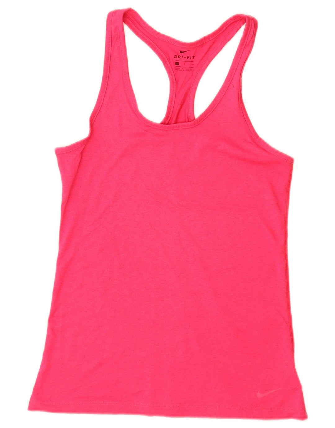 Nike Womens Dri Fit Vest Top UK 8 Small Pink Polyester