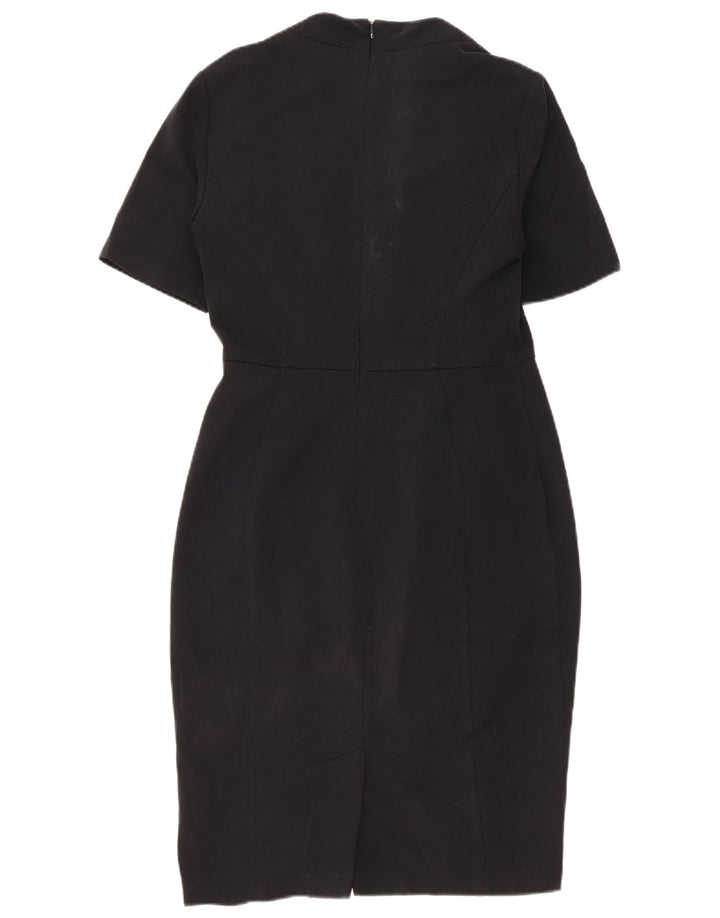Marks & Spencer Womens Bodycon Dress UK 10 Small Black Polyester