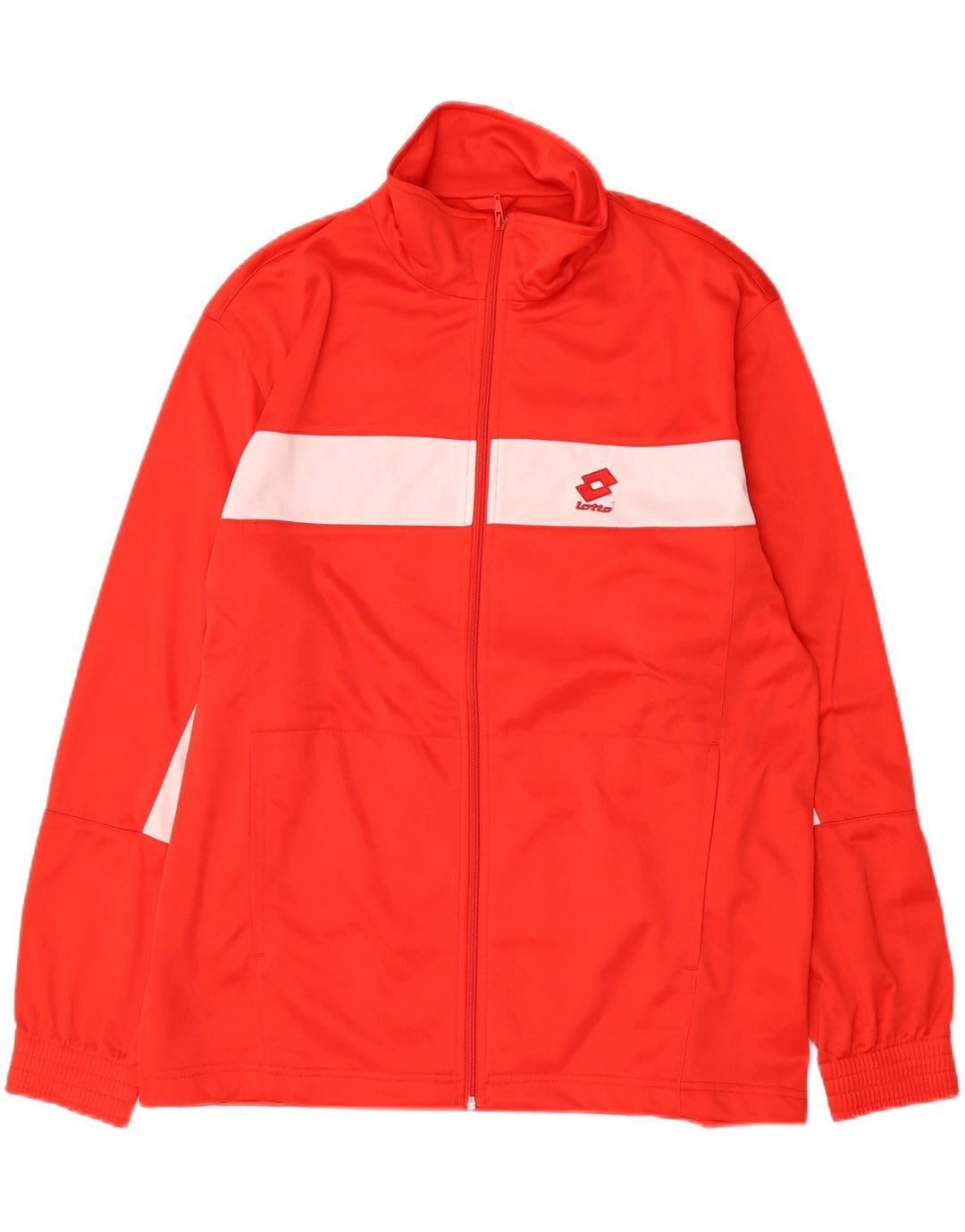Lotto Mens Tracksuit Top Jacket Large Red Colourblock