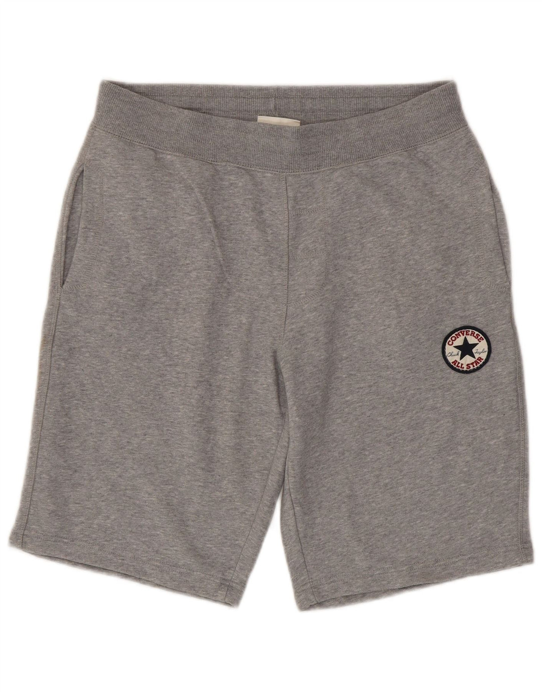 CONVERSE Mens Sport Shorts Medium Grey Flecked Cotton