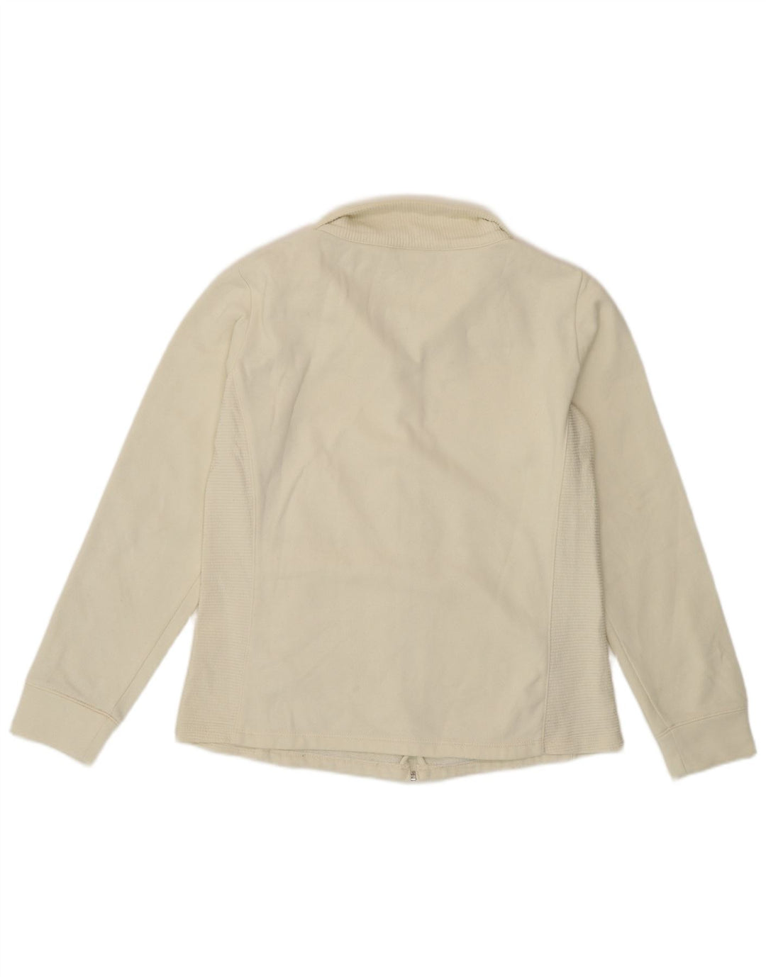 Champion Womens Tracksuit Top Jacket UK 14 Medium Off White