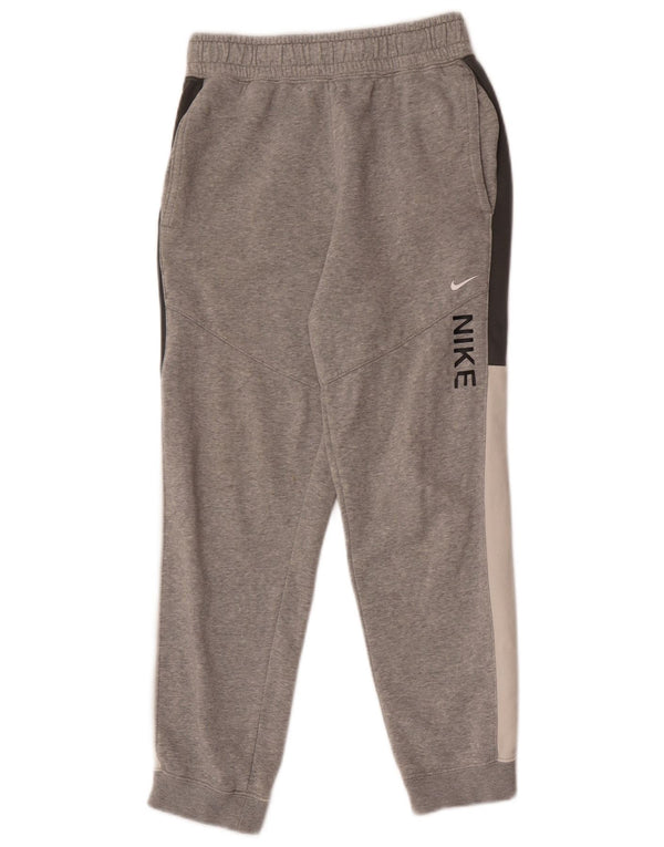 Nike Boys Tracksuit Trousers Joggers 12-13 Years Large Grey Colourblock