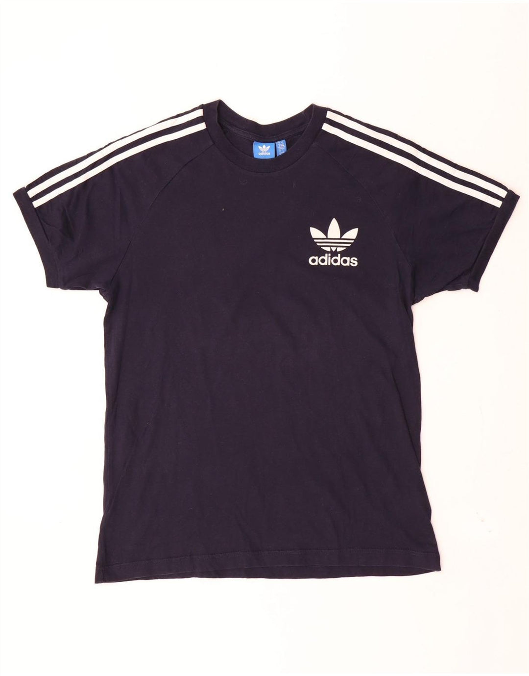 Adidas Mens T-Shirt Top Large Navy Blue Cotton