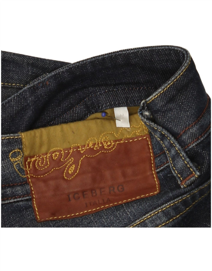 Iceberg Womens Slim Jeans W31 L34 Navy Blue Cotton