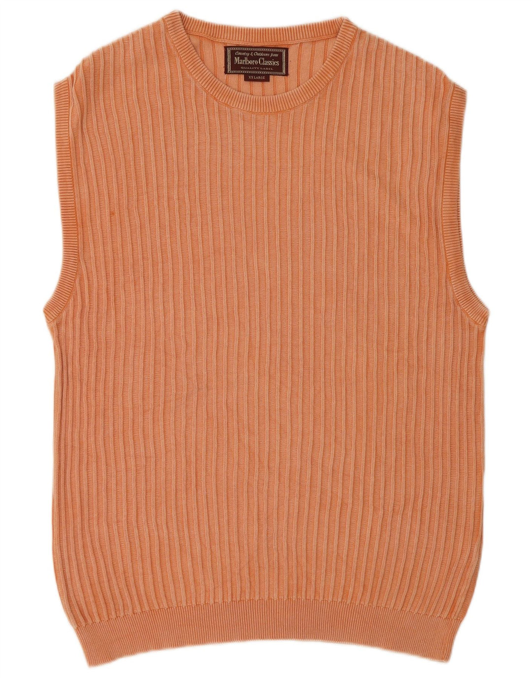 MARLBORO CLASSICS Mens Vest Tank Top 2XL Orange Cotton