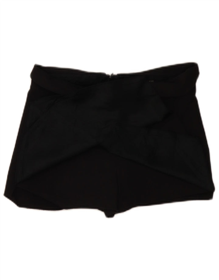 ZARA Womens Skort UK 8 Small  Black Acetate