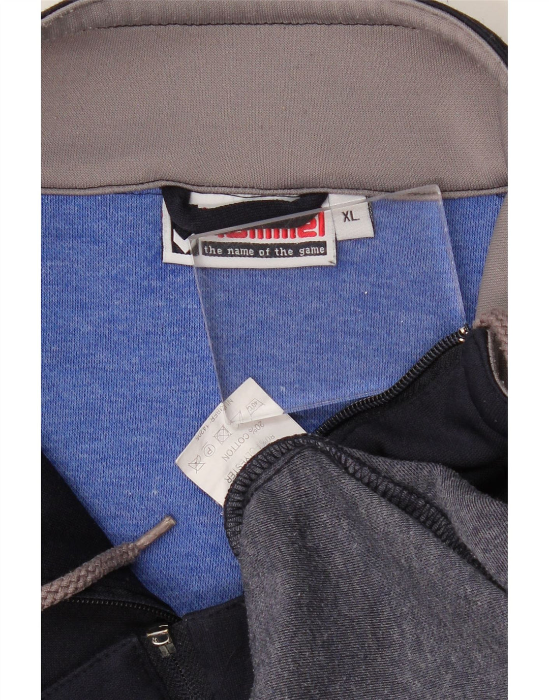 HUMMEL Mens Tracksuit Top Jacket XL Blue Colourblock Polyester