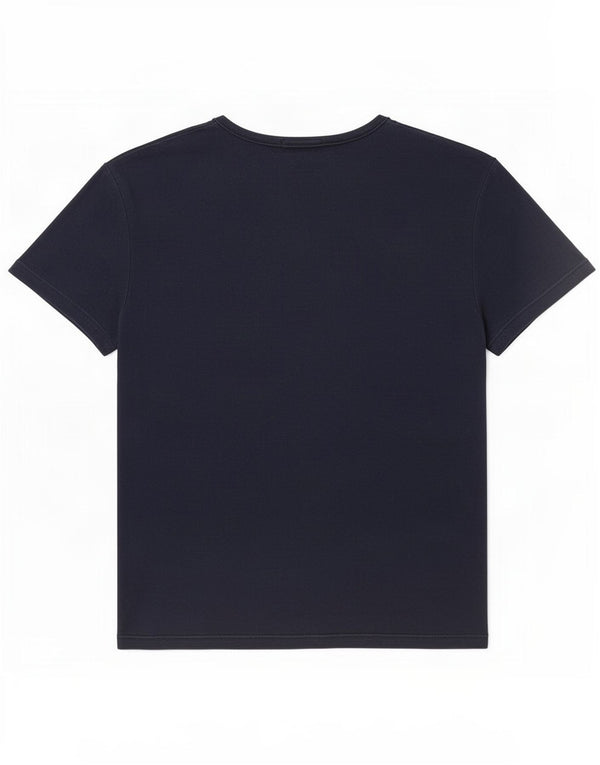 Benetton Womens T-Shirt Top UK 12 Medium Navy Blue