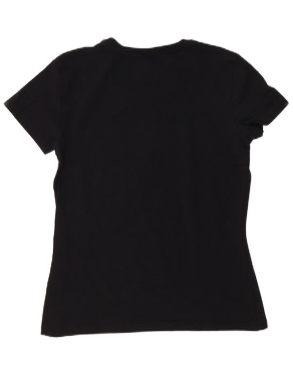 Ducati Womens Graphic T-Shirt Top UK 14 Large Black Cotton