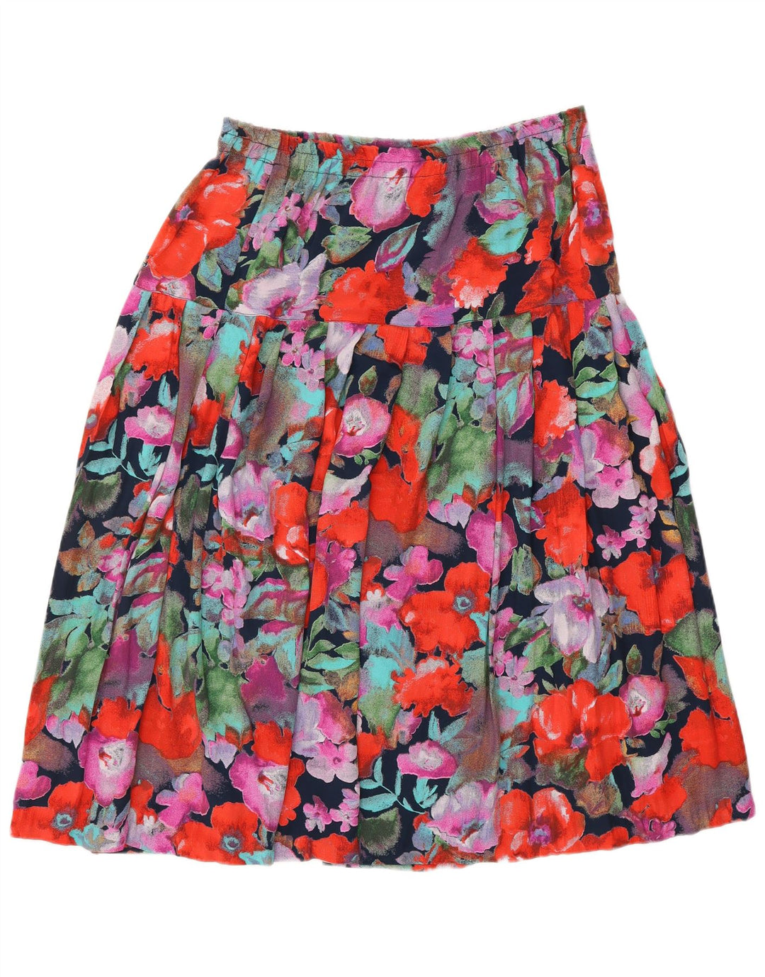 VINTAGE Womens A-Line Skirt W30 L30 Multicoloured Floral