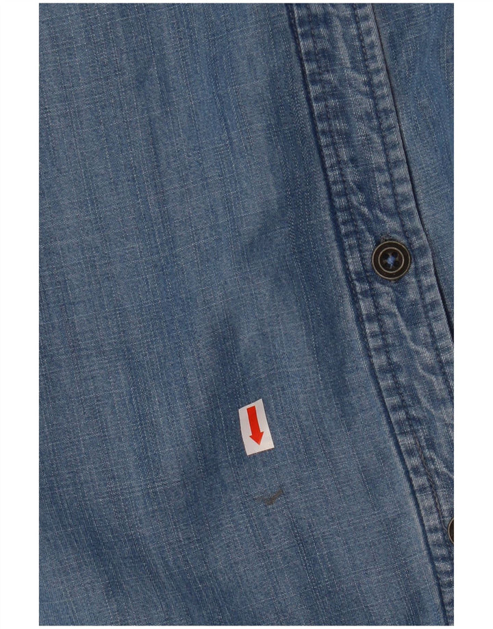 Superdry Womens Denim Dress UK 14 Large Blue Lyocell