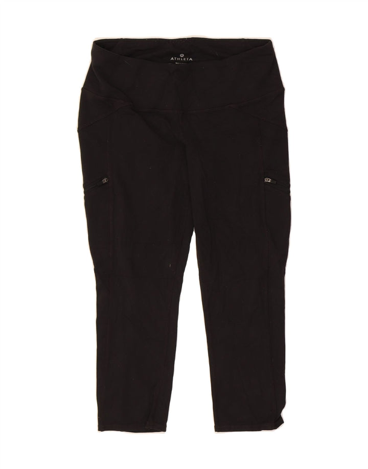 ATHLETA Womens Capri Leggings UK 10 Small Black Polyester Vintage Athleta and Second-Hand Athleta from Messina Hembry 