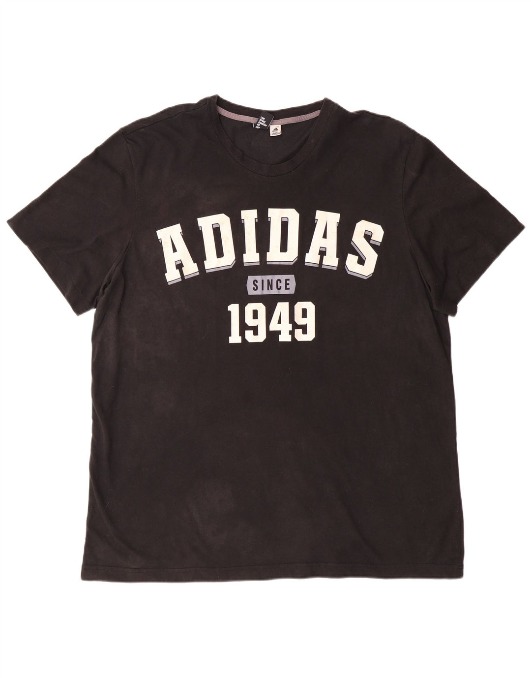 ADIDAS Mens Graphic T-Shirt Top 2XL Black Cotton