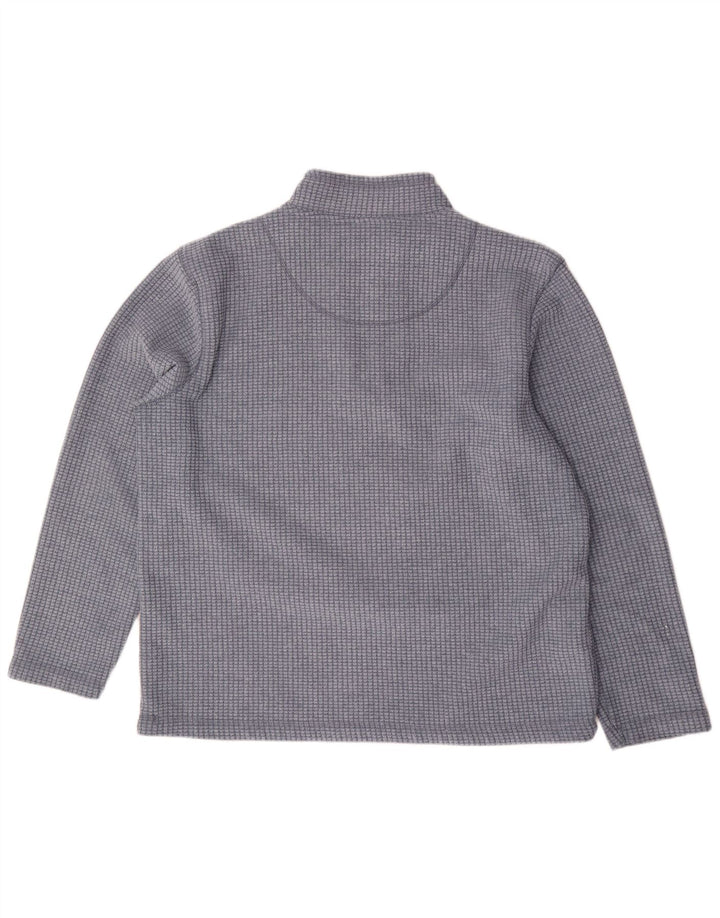 Weird Fish Mens Zip Neck Fleece Jumper 2XL Blue Check Polyester