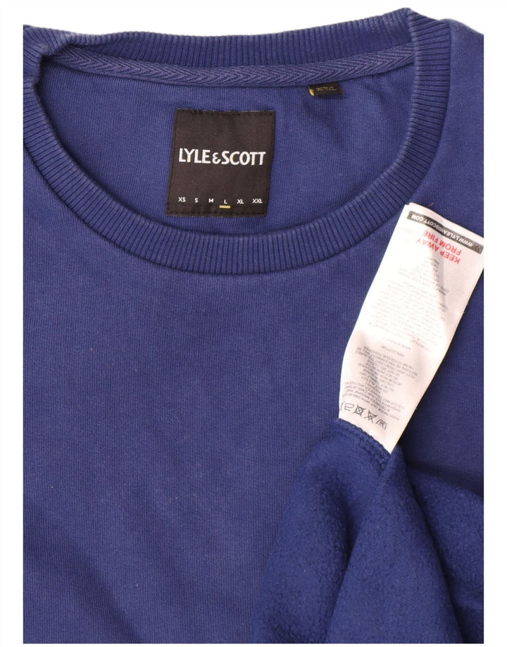 Lyle & Scott Mens Sweatshirt Jumper Large Blue Cotton