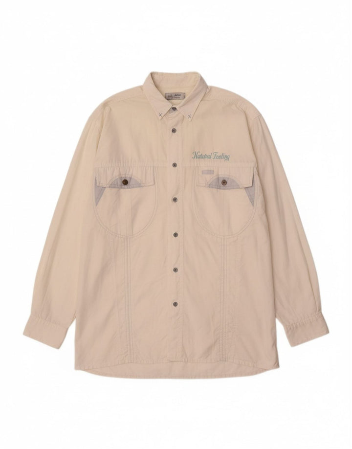 VINTAGE Mens Shirt Size 39/40 15 Medium White Cotton