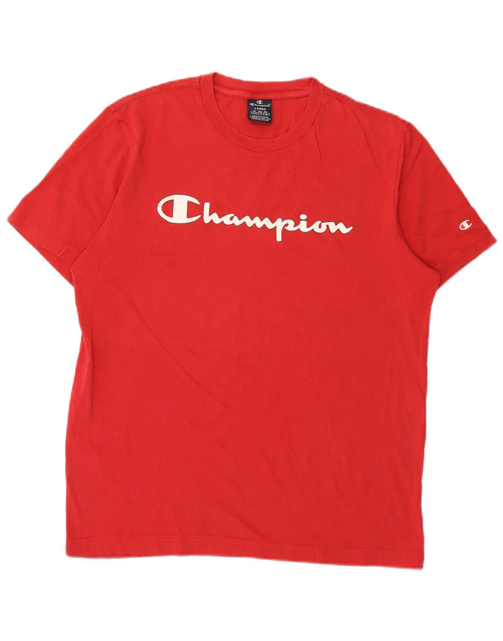 Champion Mens Graphic T-Shirt Top Large Red