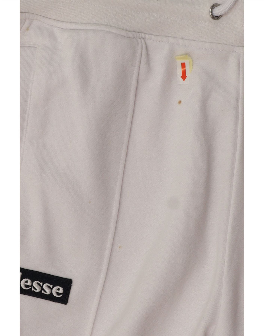 ELLESSE Mens Heritage Graphic Tracksuit Trousers Large White Colourblock