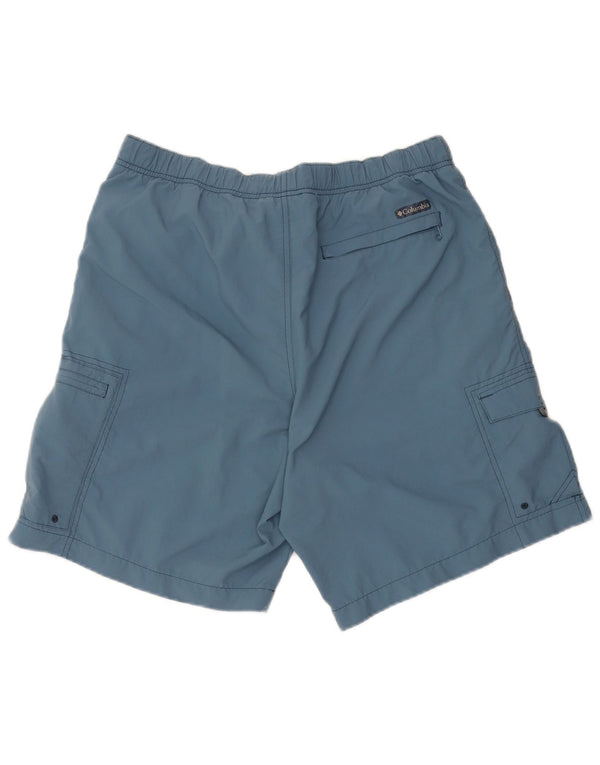 Columbia Mens Cargo Shorts Medium W36 Blue Nylon
