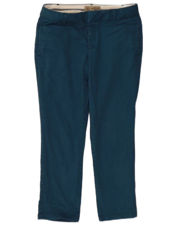 Fat Face Womens Slim Chino Trousers UK 10 Small W32 L25 Blue Cotton