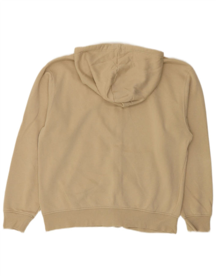 Jordan Mens Zip Hoodie Sweater Medium Beige Cotton