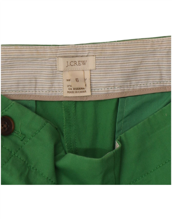 J. Crew Womens Chino Shorts US 6 Medium W30 Green Cotton